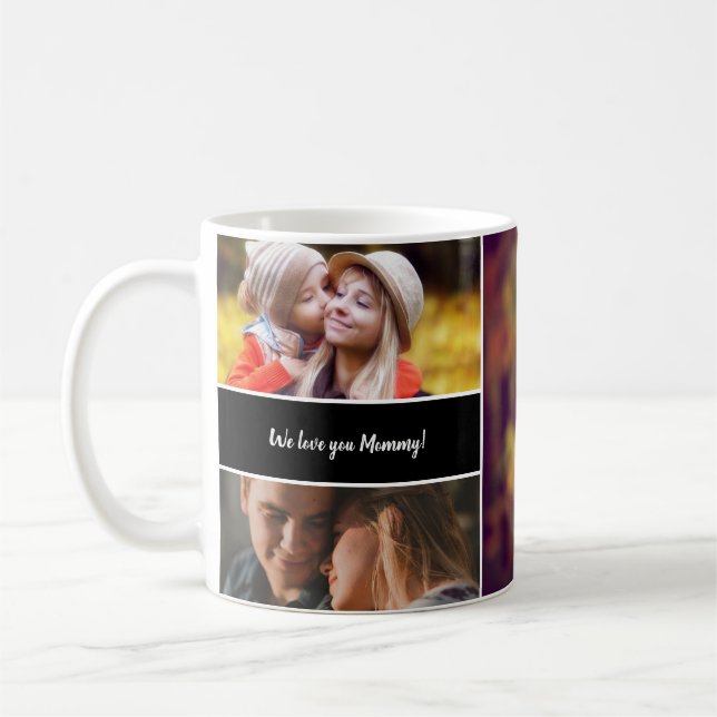 Wir Liebe Sie Mommy Family Fotos Kaffeetasse (Links)