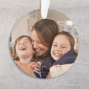 Wir Liebe Sie Mommy Fotos Handgeschriebene Moderne Ornament