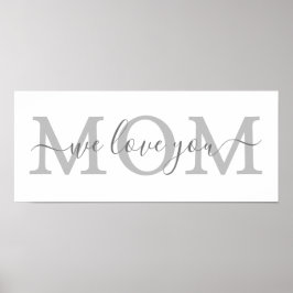 Wir Liebe Sie Mutter minimalistisch Zuhause Poster
