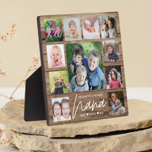 Wir Liebe Sie Nana Grandkids 11 Foto Collage Wood Fotoplatte