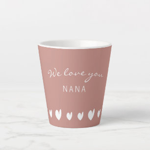 Wir Liebe Sie Nana Heart Lachs II Latte Tasse