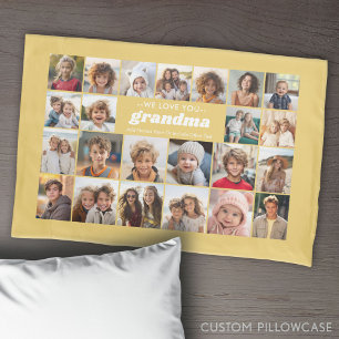 Wir Liebe Sie Oma - 23 FotoCollage Kissenbezug