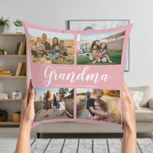 Wir Liebe Sie Oma 4 FotoCollage Kissen