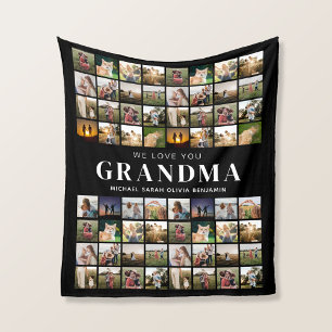 Wir Liebe Sie Oma 64 FotoCollage Fleecedecke