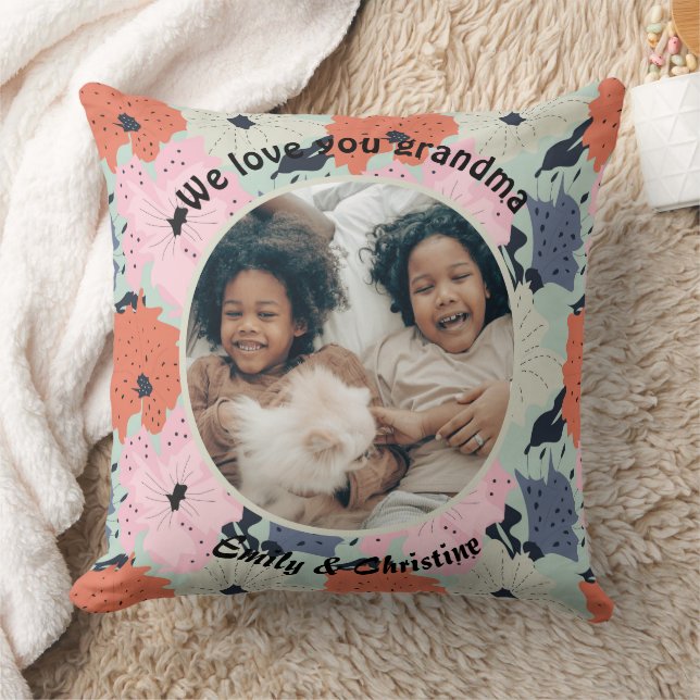 Wir Liebe Sie Oma Blumenbezeichnungen Foto und Nam Kissen (Decke)