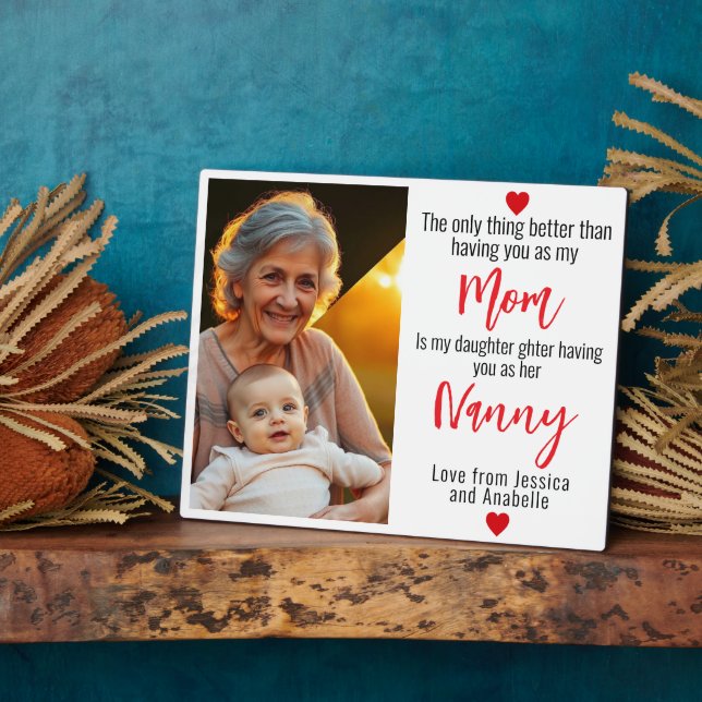 Wir Liebe Sie Oma Custom 1-Foto Fotoplatte (Seite)