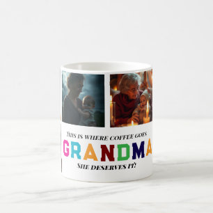 Wir Liebe Sie Oma Custom 6-Foto Kaffeetasse