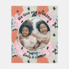 Wir Liebe Sie Oma Custom Foto Fleece Blanket