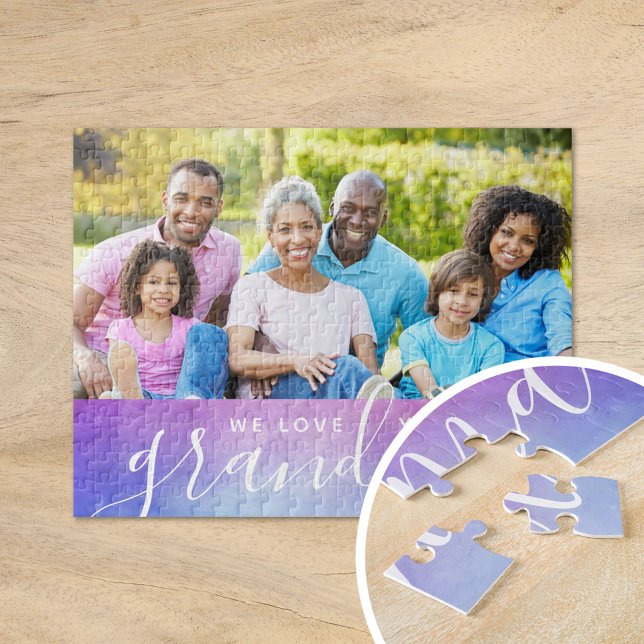 Wir Liebe Sie Oma Custom Foto Geschenk Puzzle (Von Creator hochgeladen)