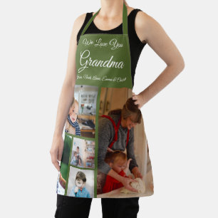 Wir Liebe Sie Oma Elegantes Olive Green 5 Foto Schürze