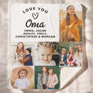 Wir Liebe Sie Oma Familie Moderne FotoCollage Sherpadecke