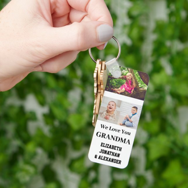 Wir Liebe Sie Oma FotoCollage Schlüsselanhänger (Hand)