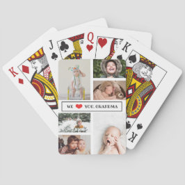 Wir Liebe Sie Oma FotoCollage Spielkarten