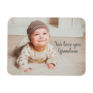 Wir Liebe Sie Oma Fotografie mit Typografie Mag Magnet