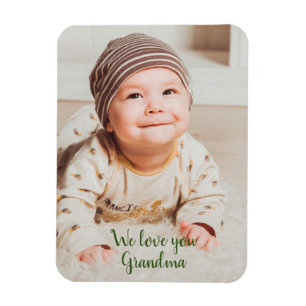Wir Liebe Sie Oma Fotografie mit Typografie Mag Magnet