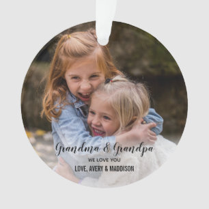 Wir Liebe Sie Oma Opa Niedlich Weihnachten Foto Ornament