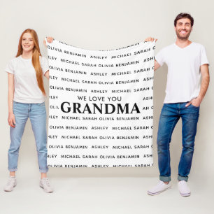 Wir Liebe Sie Oma Personalisiert Kids Namen Fleecedecke
