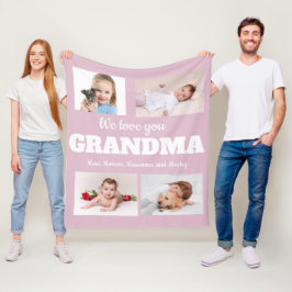 Wir Liebe Sie Oma Pink 4 Foto Kinderfamilie Fleecedecke