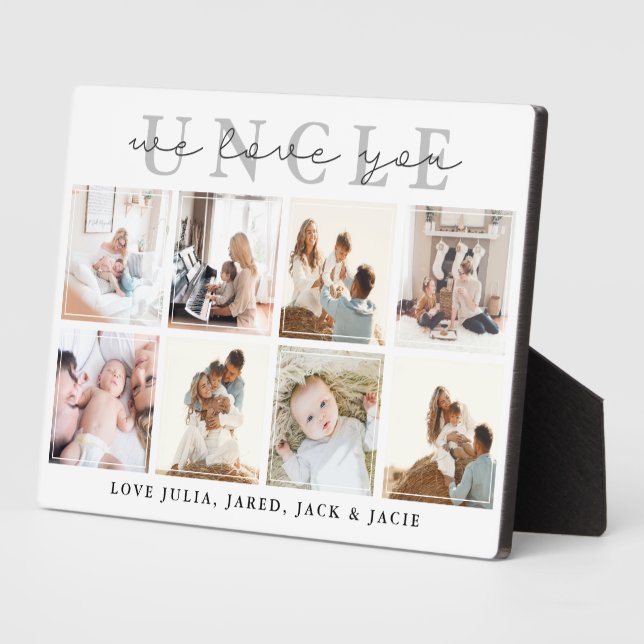 Wir Liebe Sie, Onkel Plaque Fotoplatte (Seite)