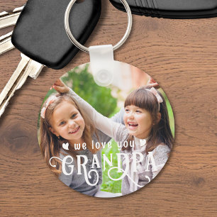 Wir Liebe Sie Opa 1-2 Fotos benutzerdefinierte Far Schlüsselanhänger