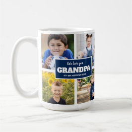 Wir Liebe Sie Opa 4 Foto Navy Blue Coffee Tasse