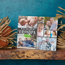 Wir Liebe Sie Opa 8 Foto Collage Custom Colors Fotoplatte