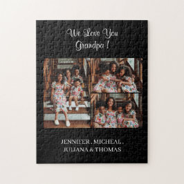 Wir Liebe Sie Opa Custom Foto Collage Script Puzzle