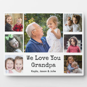 Wir Liebe Sie Opa Grandkids 7 FotoCollage Fotoplatte