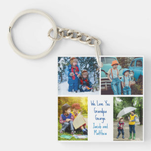 Wir Liebe Sie Opa Grandkids FotoCollage Schlüsselanhänger