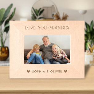 Wir Liebe Sie Opa, Großkinder Foto benennen Geätzte Rahmen