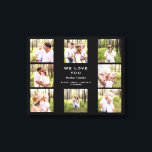 Wir Liebe Sie Opa & Oma FotoCollage Schwarz Leinwanddruck<br><div class="desc">Wir Liebe Sie Opa & Oma FotoCollage. 8 Fotos. Anpassen. Schwarzer Hintergrund. Leinwand.</div>