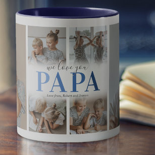 Wir Liebe Sie Papa Foto Collage Tasse