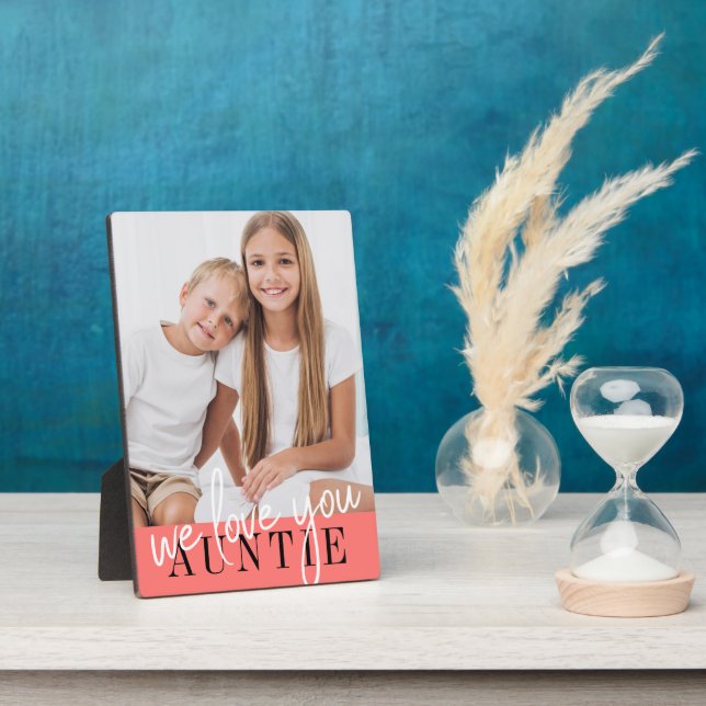 Wir Liebe Sie Tante Custom Foto Fotoplatte (Seite)