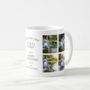 Wir Liebe Sie Vater 8-Foto Collage Frohe Weihnacht Kaffeetasse