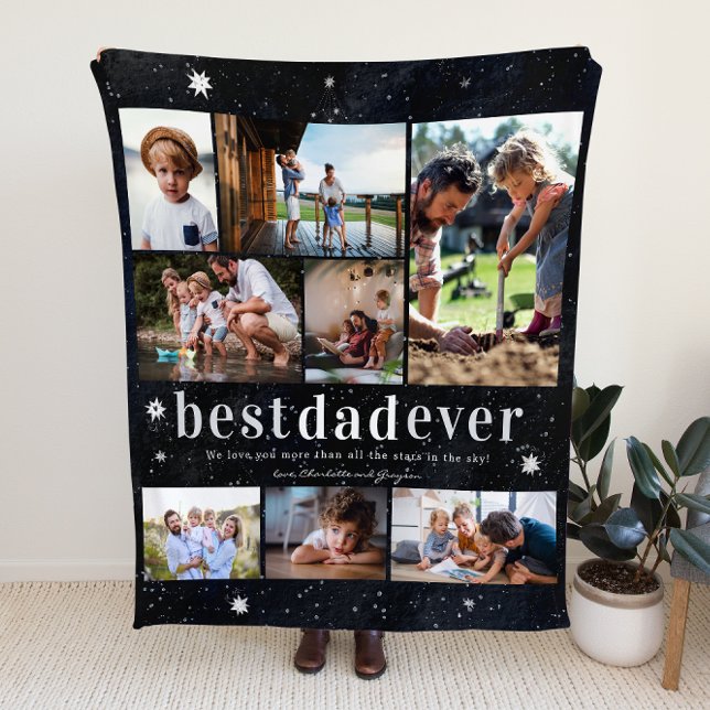 Wir Liebe Sie Vater | 8 FOTO PERSONALISIERT Fleecedecke (Von Creator hochgeladen)
