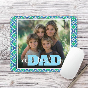 Wir Liebe Sie Vater Blue Green Custom Foto Mousepad