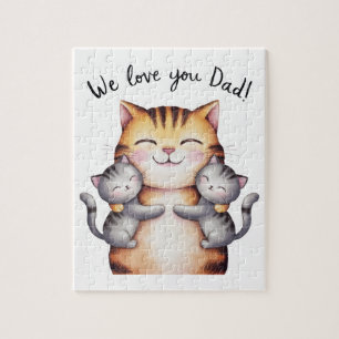Wir Liebe Sie Vater Cat Puzzle