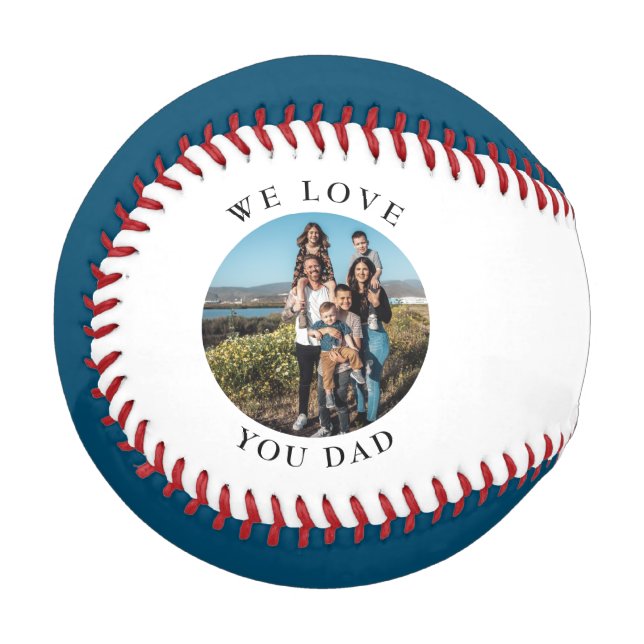 Wir Liebe Sie Vater Circle Foto Baseball (Vorderseite Links)