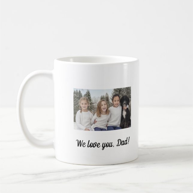 Wir Liebe Sie Vater Custom Foto Collage einfach mo Kaffeetasse (Links)