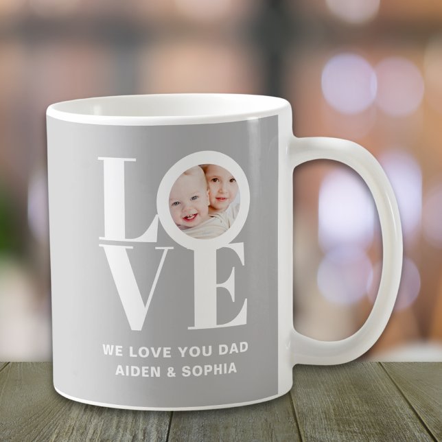 Wir Liebe Sie Vater Custom Foto Vatertag Kaffeetasse (Von Creator hochgeladen)
