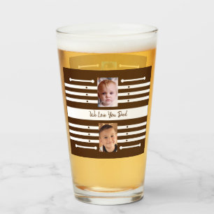 Wir Liebe Sie Vater Kinder Fotos braunes Bier Glas