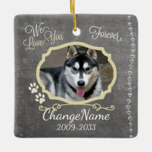 Wir Liebe Sie verfolgen für immer Keramikornament