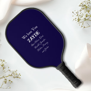 "Wir Liebe Sie ZAYDE" Personalisierte Marine & Whi Pickleball Schläger