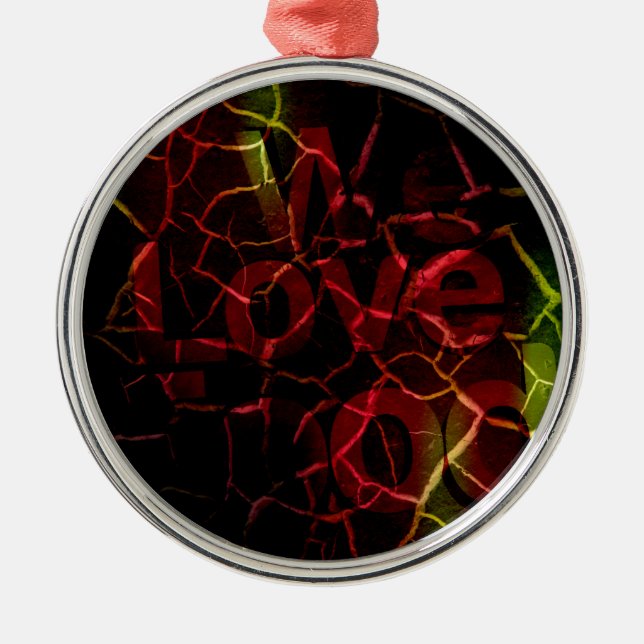 Wir Liebe Silbernes Ornament (Vorne)