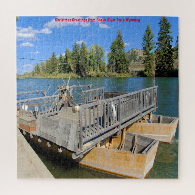 Wir Liebe Snake River Ferry Wyoming. Jigsaw Puzzle (Vertikal)