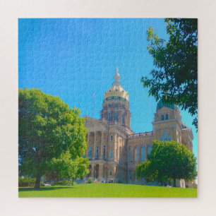 Wir Liebe Staat Hauptstadt Des Moines Iowa. Puzzle
