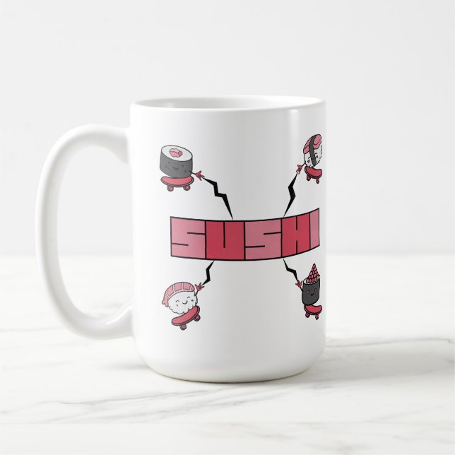 Wir Liebe Sushi - Sushi Liebe - ASL ILY Obsession Kaffeetasse (Links)