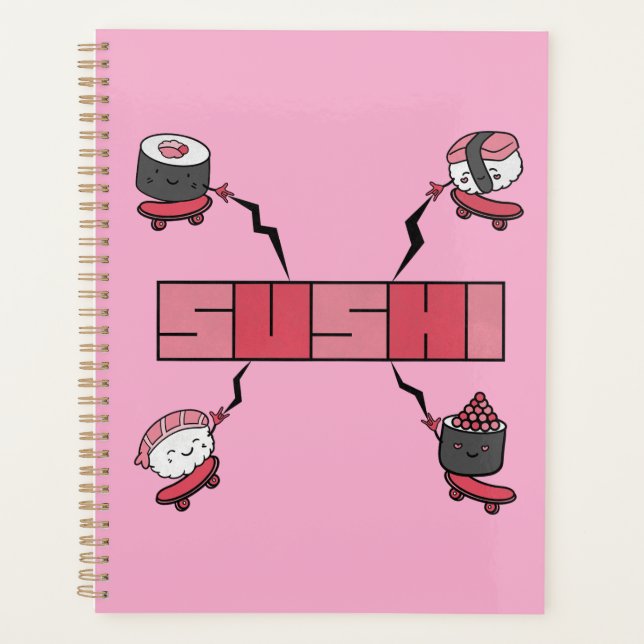 Wir Liebe Sushi - Sushi Liebe - ASL ILY Obsession Planer (Vorderseite)