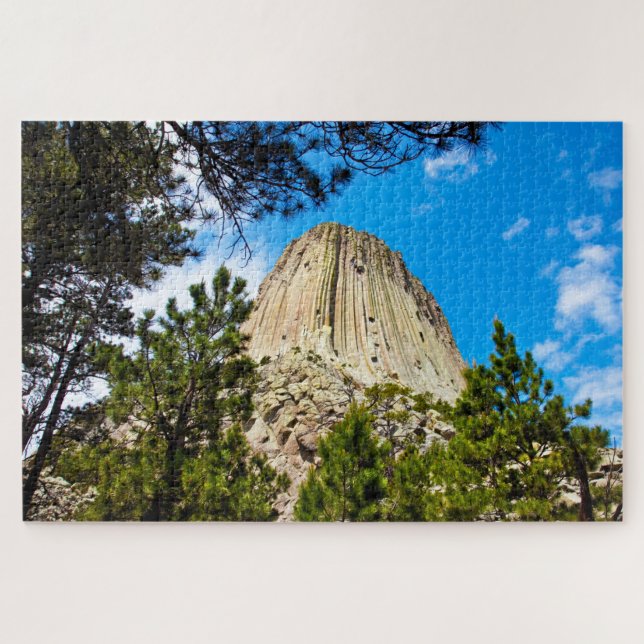 Wir Liebe Teufels Tower Wyoming Puzzle (Horizontal)