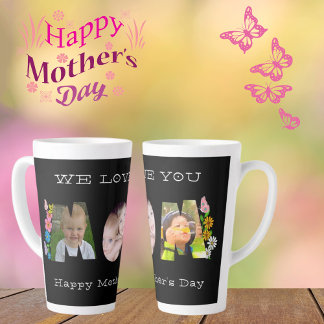 Wir Liebe U Mama! Muttertagsschmetterling-Foto Milchtasse